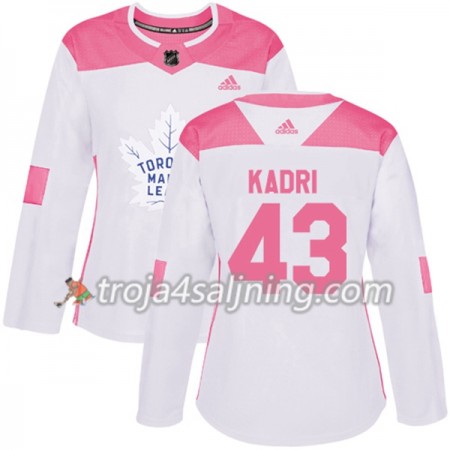 Toronto Maple Leafs tröja Nazem Kadri 43 Vit 2017-2018 Adidas Rosa Fashion Authentic - Dame NHL Tröjor